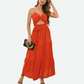 Tie Front Dress Sleeveless Red Dresses