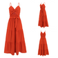 Tie Front Dress Sleeveless Red Maxi Dresses
