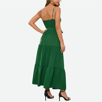 Tie Front Dress Sleeveless Mint Green Maxi Dresses