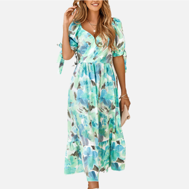 Green Floral Dress