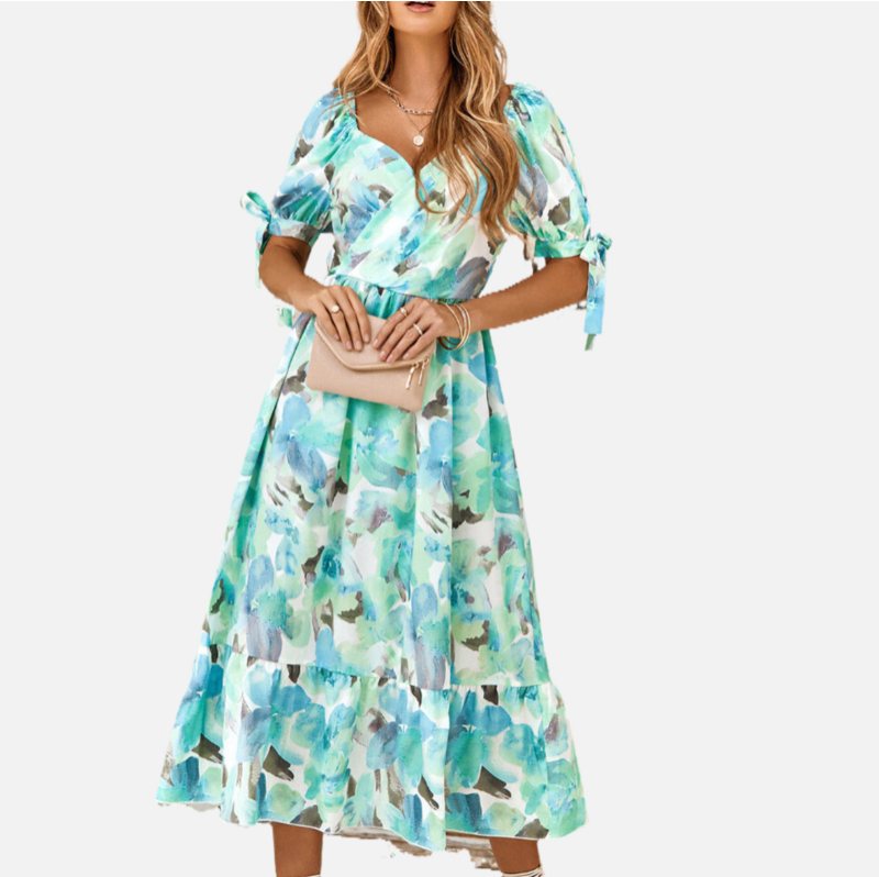 Green Floral Dress
