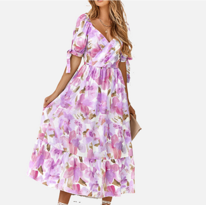 Purple Floral Dress 