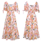 Orange Floral Dress