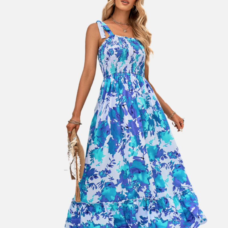 Blue Floral Maxi Dress