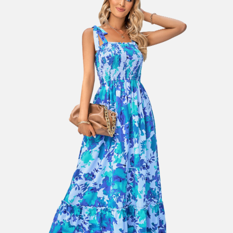 Blue Floral Maxi Dress