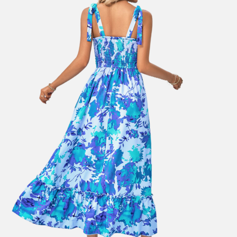 Blue Floral Maxi Dress