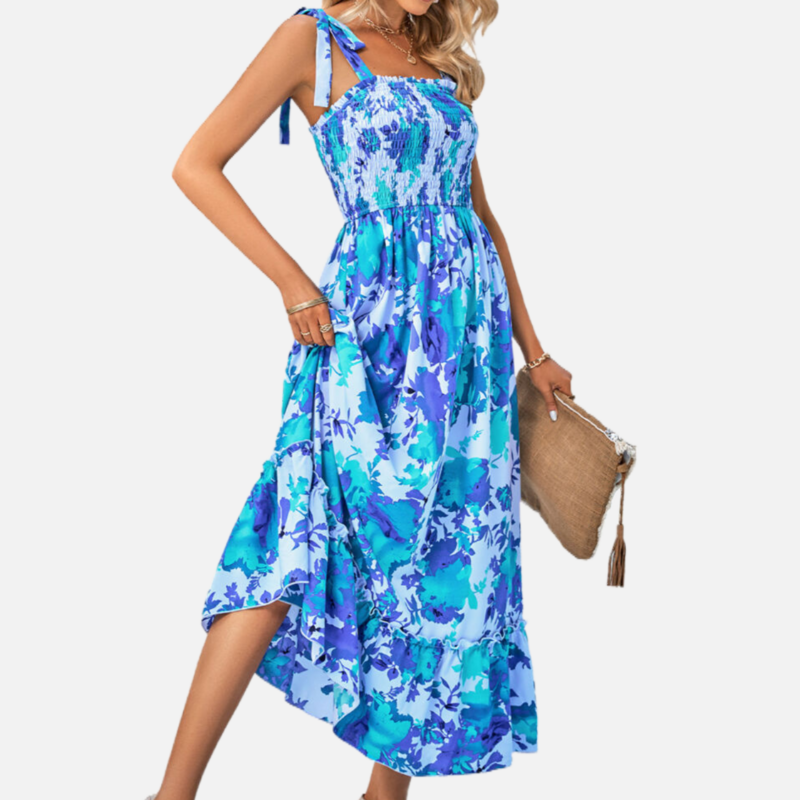 Blue Floral Maxi Dress