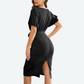 Black Sparkly Formal Dress | Dolman Sleeve Bodycon