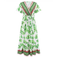 Sage Green Floral Maxi Dress