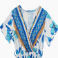 Blue Floral Dress Maxi with Floral Print