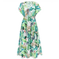 Tropical Maxi Dress | Open Back