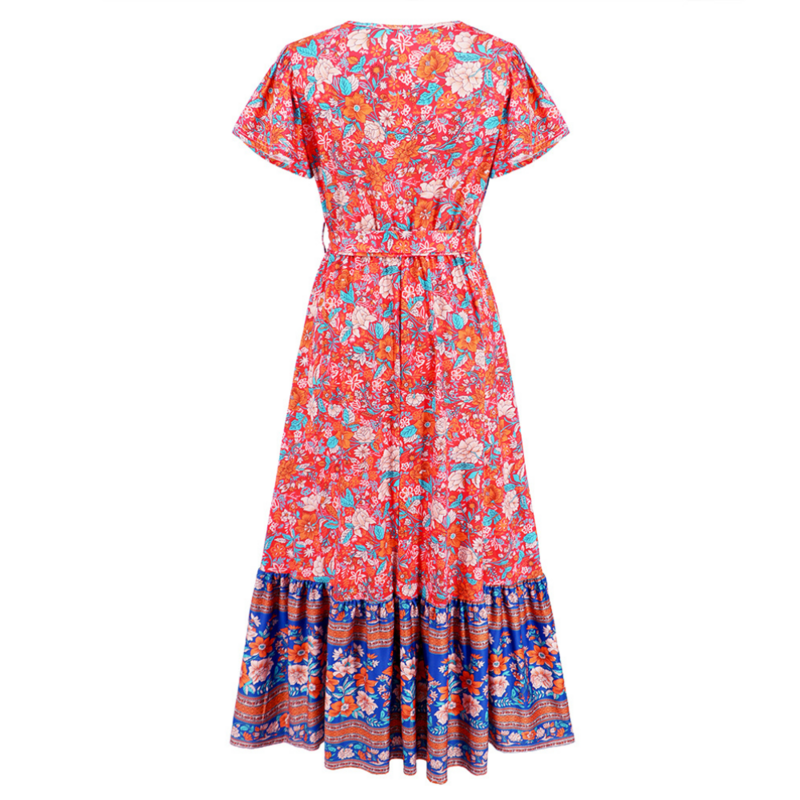 Short Sleeve Maxi Dress Casual 