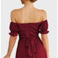 Off The Shoulder Dress Short Sleeve Ruffle Dress