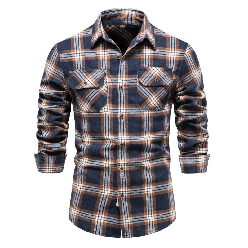 Men's Classic Long Sleeve Check Shirts