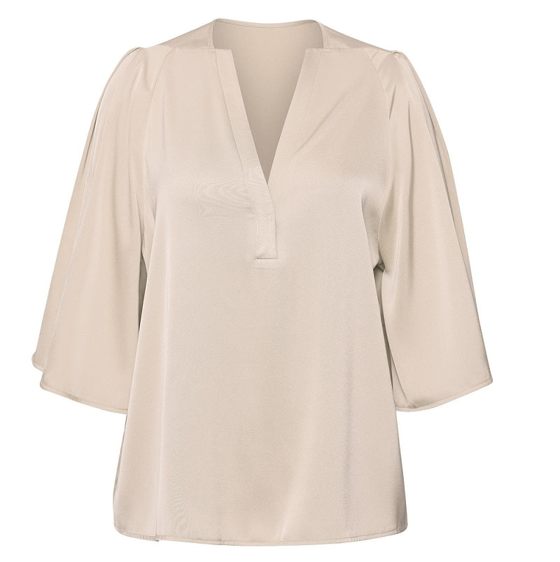 Cream Satin Blouse