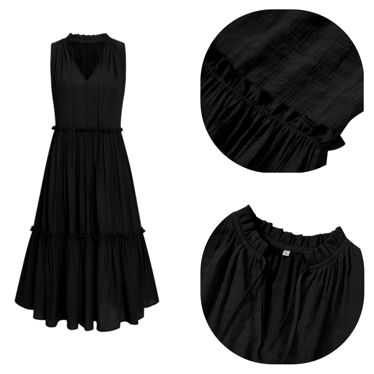 Black Hoco Dresses Midi Summer Sleeveless