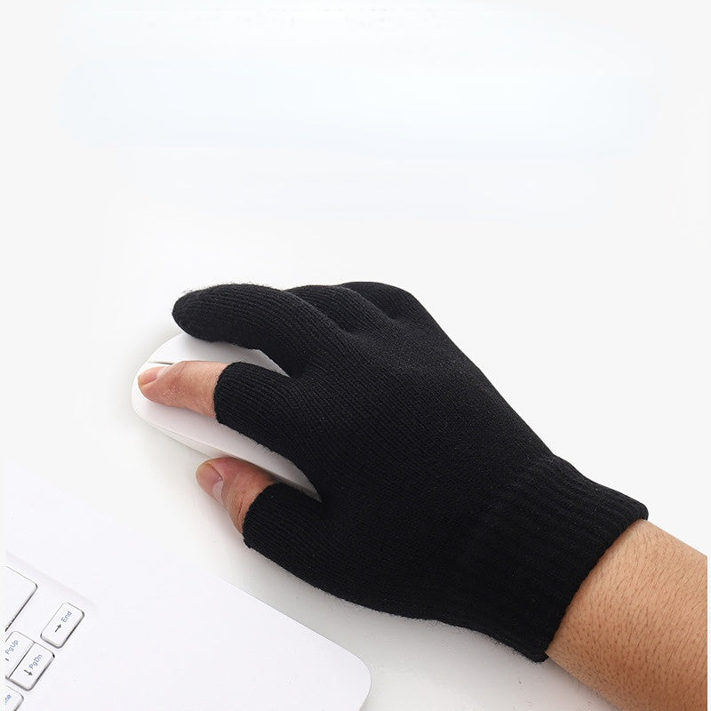 Two Fingerless Gloves for Winter Fly Fishing, Typing,Touchscreen