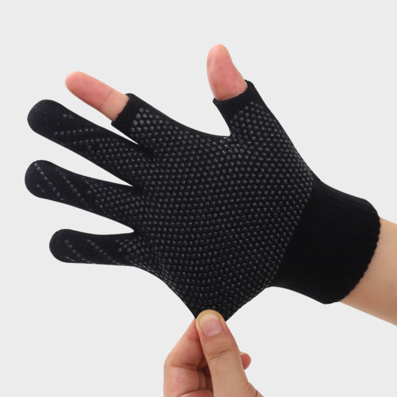 Two Fingerless Gloves for Winter Fly Fishing, Typing,Touchscreen