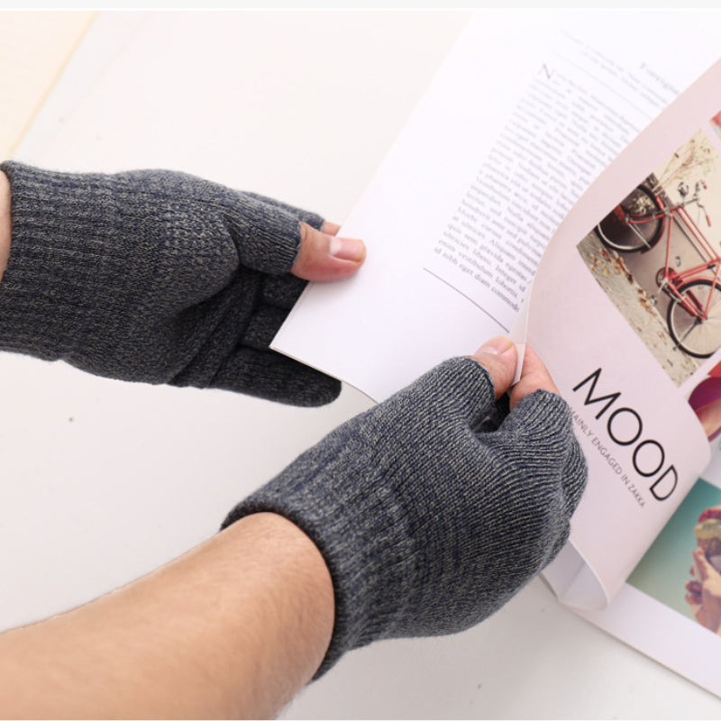 Two Fingerless Gloves for Winter Fly Fishing, Typing,Touchscreen