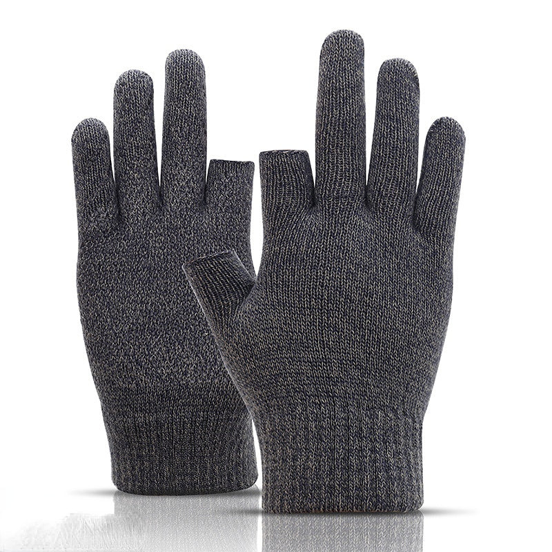 Two Fingerless Gloves for Winter Fly Fishing, Typing,Touchscreen