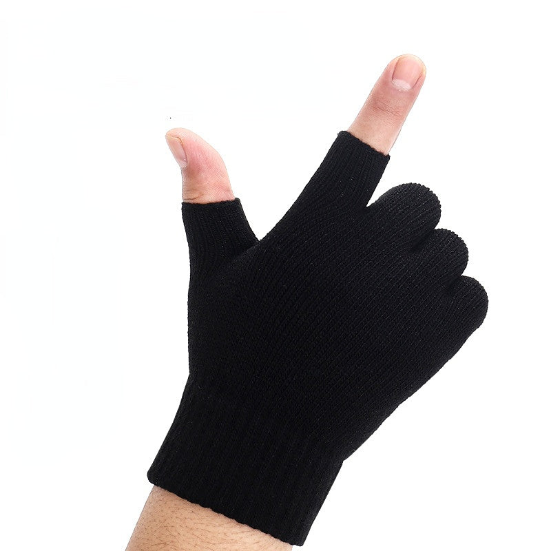 Two Fingerless Gloves for Winter Fly Fishing, Typing,Touchscreen