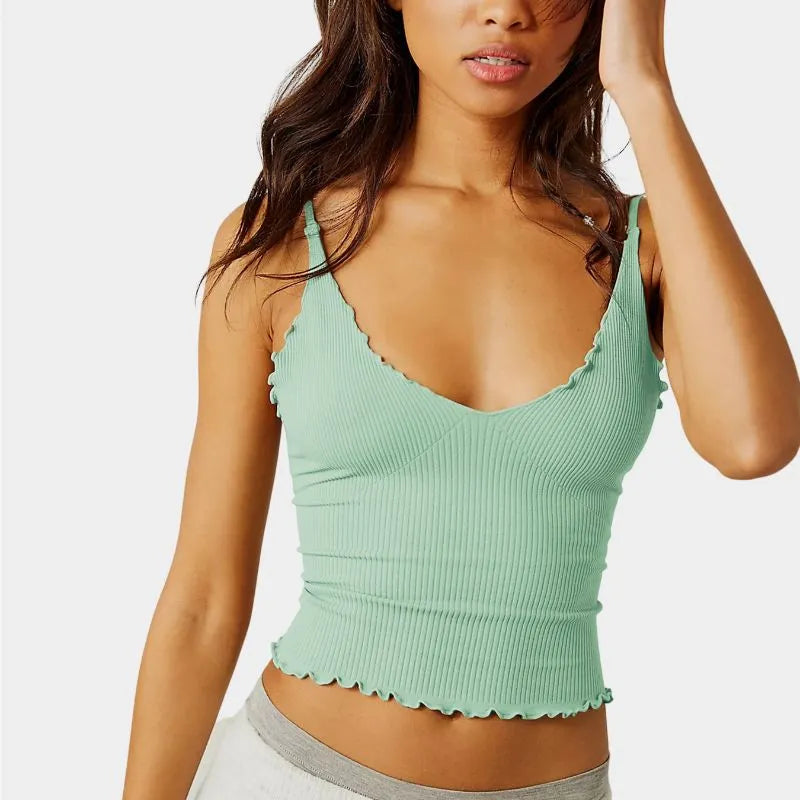 White Spaghetti Strap Crop Top | 3 IN 1