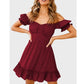 Off The Shoulder Dress Short Sleeve Ruffle Dress