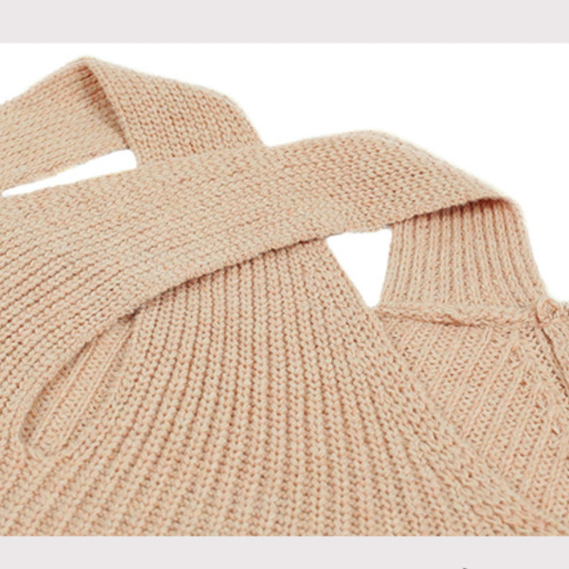 Off The Shoulder Sweater Spring Trendy Knitted Jumper Top