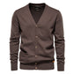 Men's Lightweight V-Neck Knit Casual Cardigan Sweater With Button