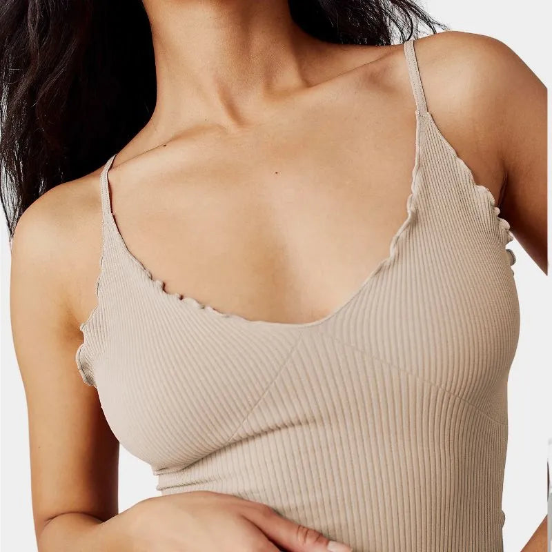 Spaghetti Strap Crop Top in Black 3 IN 1