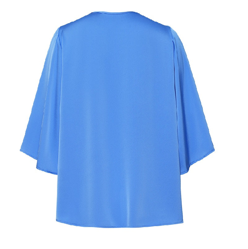 Blue Satin Blouse