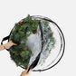 2-Pack Christmas Wreath Storage Bag Clear PVC Plastic with Zippers and Reinforced Handles