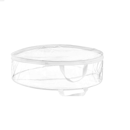 2-Pack Christmas Wreath Storage Bag Clear PVC Plastic with Zippers and Reinforced Handles