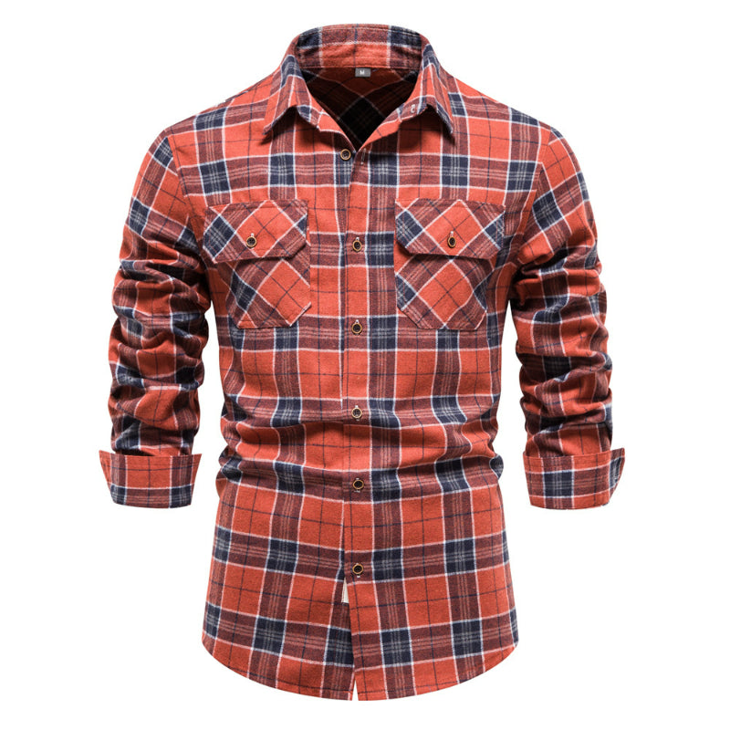 Men's Classic Long Sleeve Check Shirts