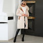 Women's 2-in-1 Winter Coat with Inner Warm Fleece Coat Fur Collar Long Padding Jacket