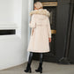 Women's 2-in-1 Winter Coat with Inner Warm Fleece Coat Fur Collar Long Padding Jacket