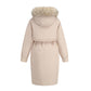 Women's 2-in-1 Winter Coat with Inner Warm Fleece Coat Fur Collar Long Padding Jacket