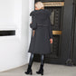 Women's 2-in-1 Winter Coat with Inner Warm Fleece Coat Fur Collar Long Padding Jacket in Black