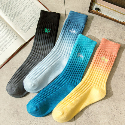 Happy Tie-dye Socks Unisex 4 Pack Colorful Soft Crew Socks