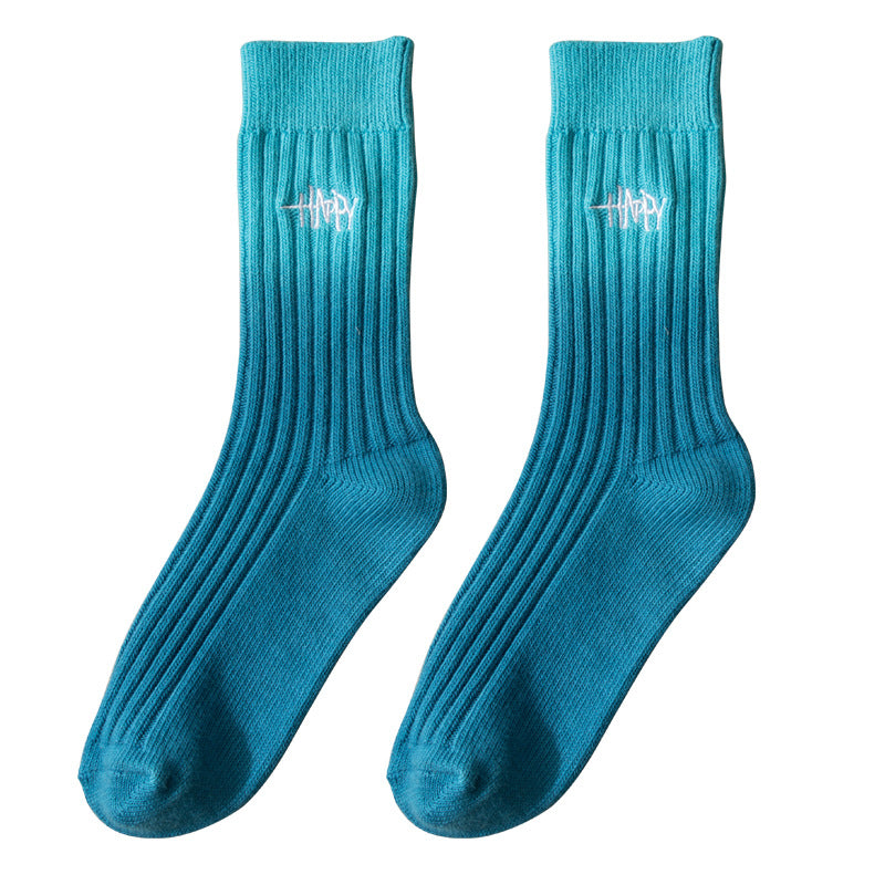 Happy Tie-dye Socks Unisex 4 Pack Colorful Soft Crew Socks