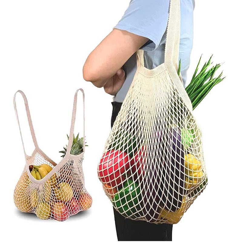 100 Cotton Mesh Shopping Bags Reusable