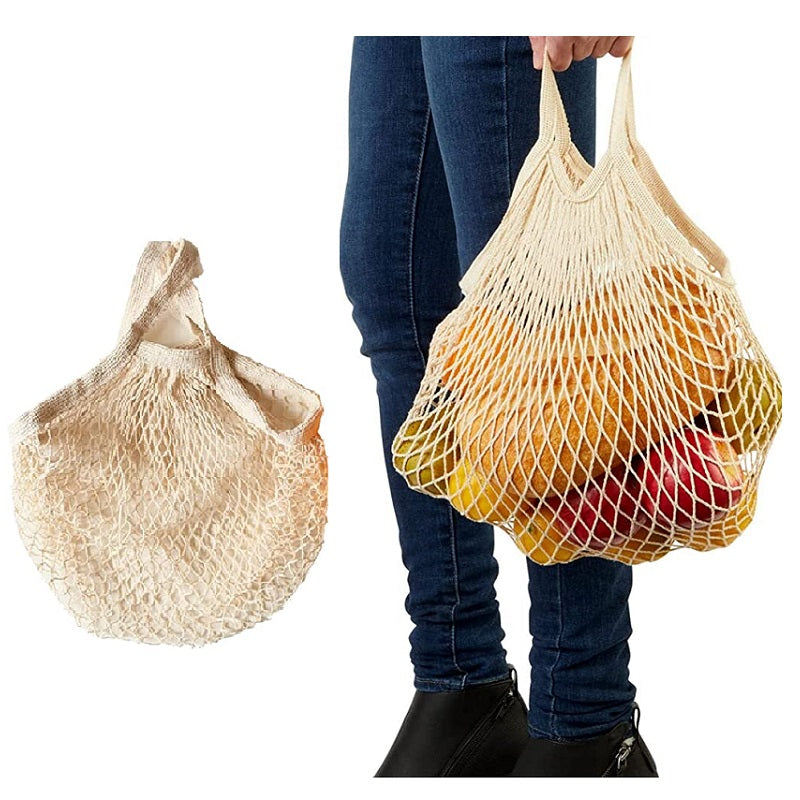 100 Cotton Mesh Shopping Bags Reusable