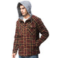 Mens Flannel Sherpa Jacket Checkered with Hood