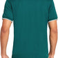 Men's V-neck Collar Polo Shirt Casual Summer Basic Tops in Green