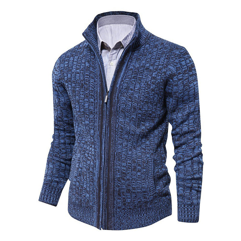 Men's Casual Knit Cardigan Shawl Collar Sweater Jacket