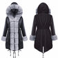 Womens Parka Jacket with Fur Collar Heavyweight Performace Parka in Black