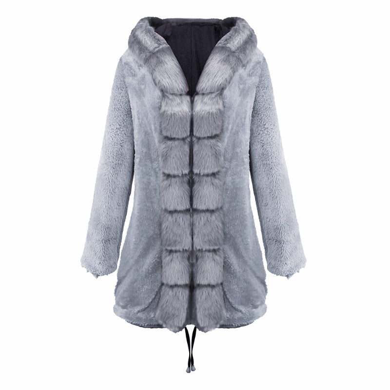 Womens Parka Jacket with Fur Collar Heavyweight Performace Parka in Black