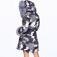 Womens Parka Jacket with Fur Collar Heavyweight Performace Parka in Camo Print
