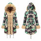 Womens Parka Jacket with Fur Collar Heavyweight Performace Parka in Woodland Camo