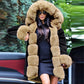 Womens Parka Jacket with Fur Collar Heavyweight Performace Parka in Black